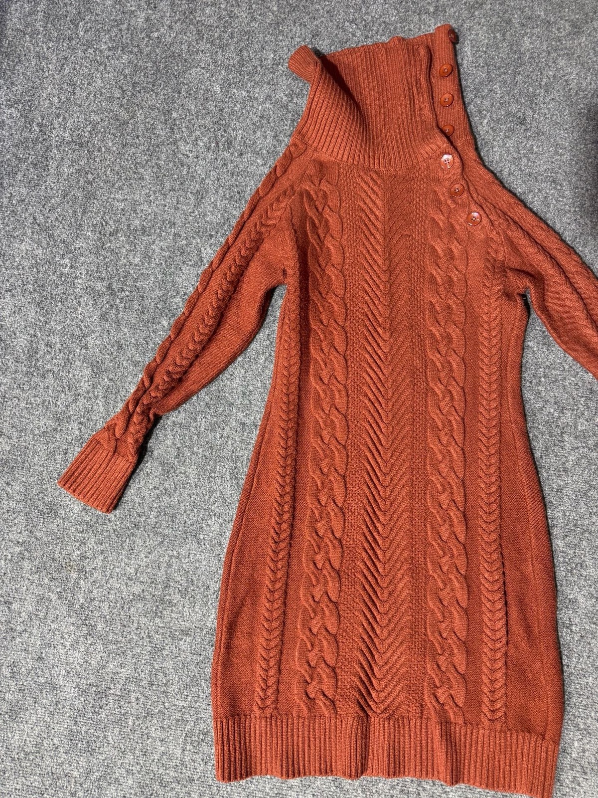 👗 BLENCOT Women’s Knit Sweater Dress – Brown (Size Large)