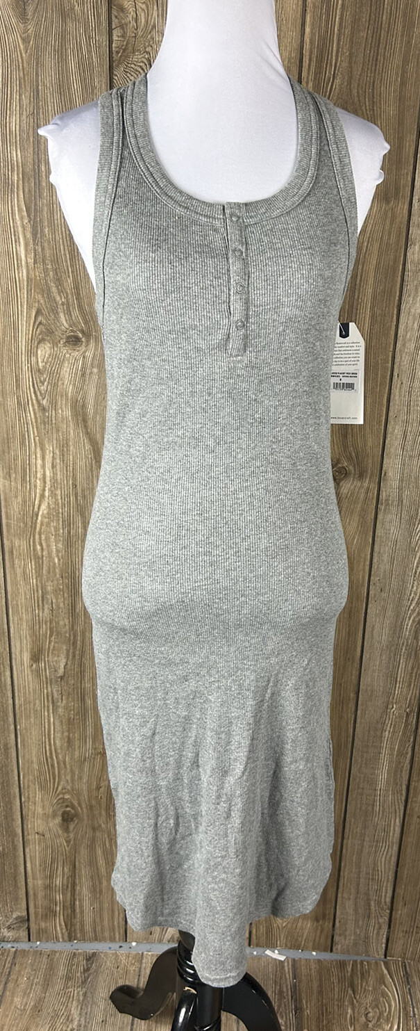 Boxercraft Women’s Ladies Gray PLACKET MIDI DRESS Oxford Heather Size Small NWT