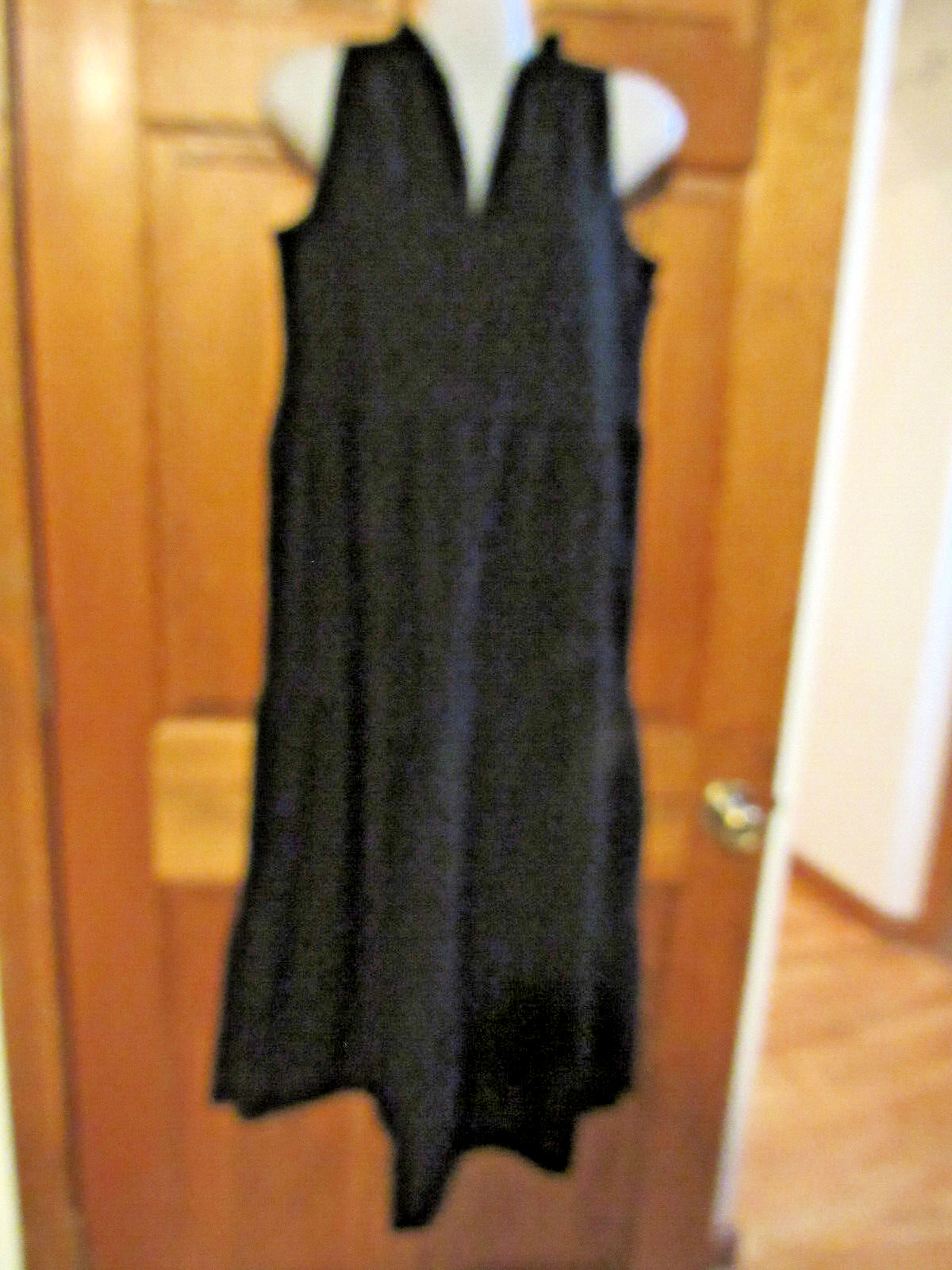 $110 LOFT TIERED SWING DRESS Black Swiss Dot Sleeveless Lined Cotton XXS 31″ 00