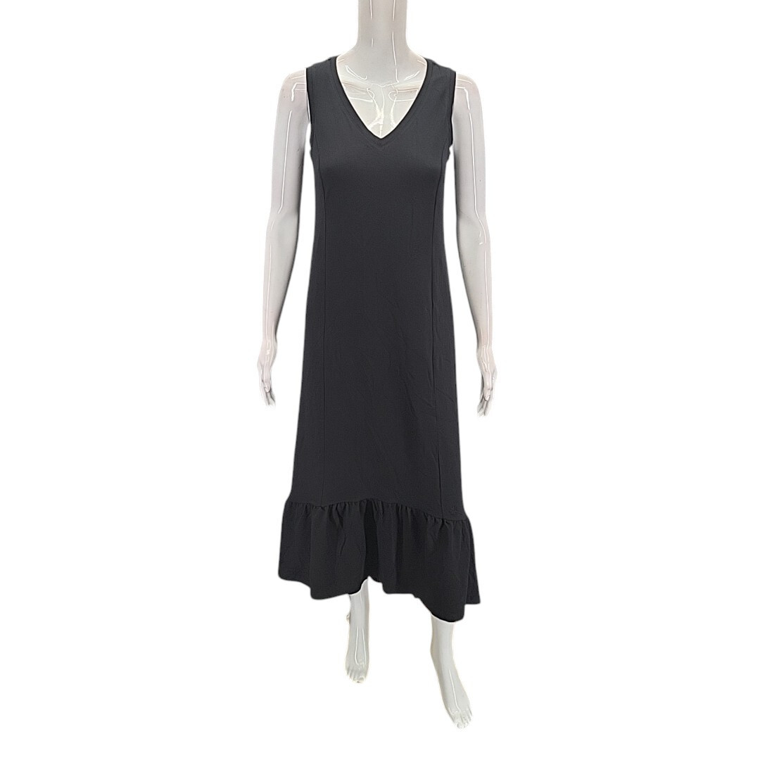 Isaac Mizrahi Live Womens Sleeveless V-Neck Trendy Dress XX-Small Size Black