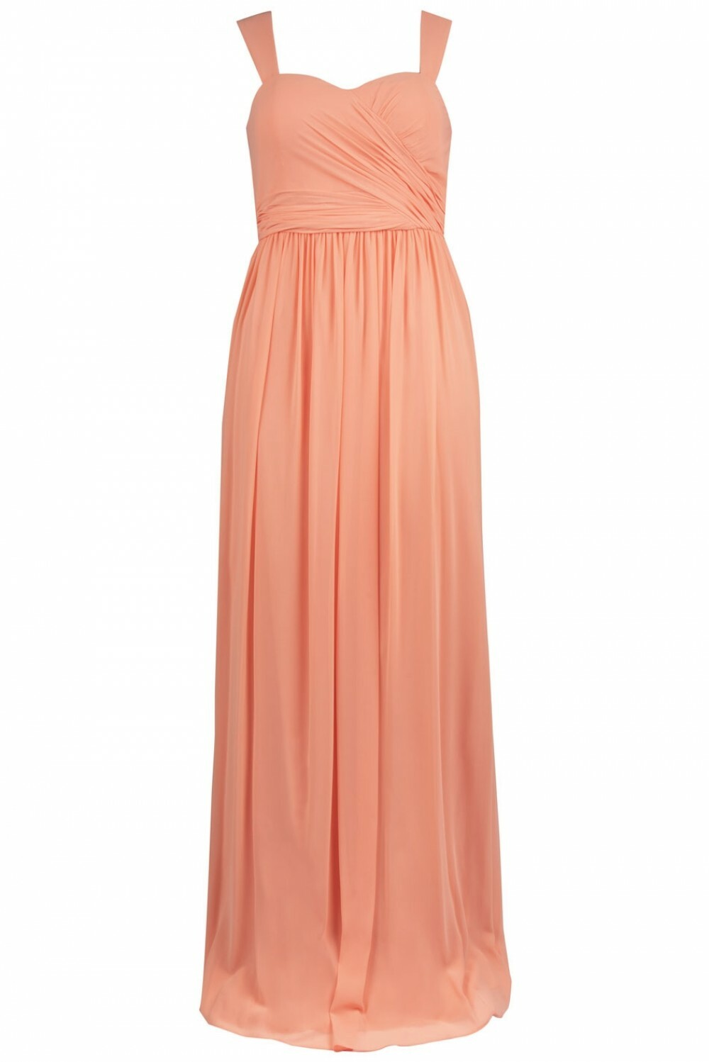 Donna Morgan Evening Gown Size 12 14 Formal Chiffon Peach Fuzz Orange NWT