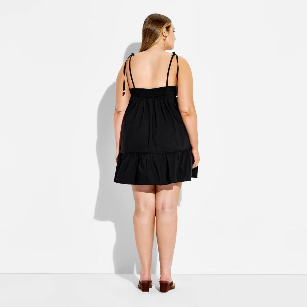 Women Beaded Strap Trapeze Mini Dress – Wild Fable