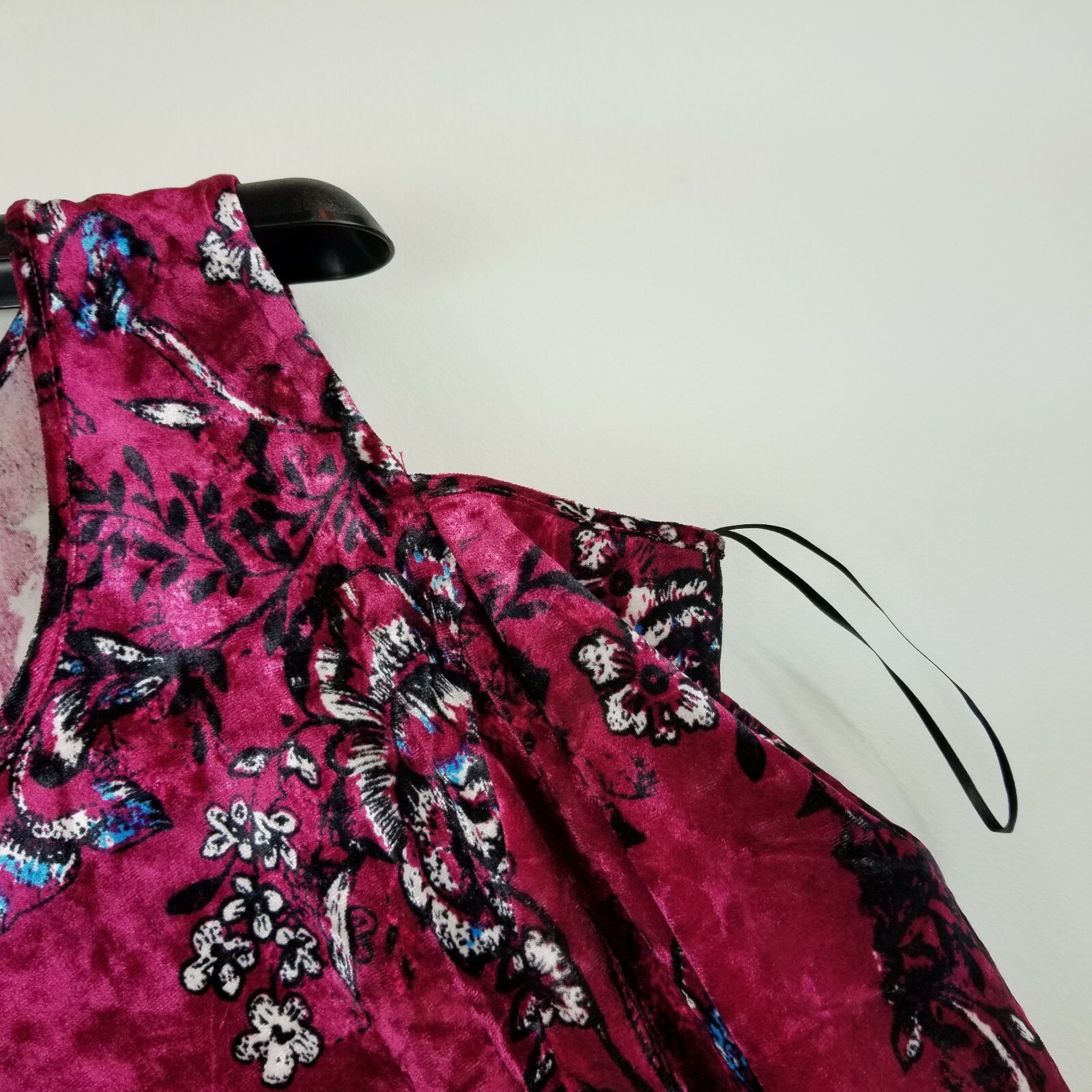 NY Collection Womens Plus Size 2XP Wine Victoria Floral Half Sleeve Dress NEW