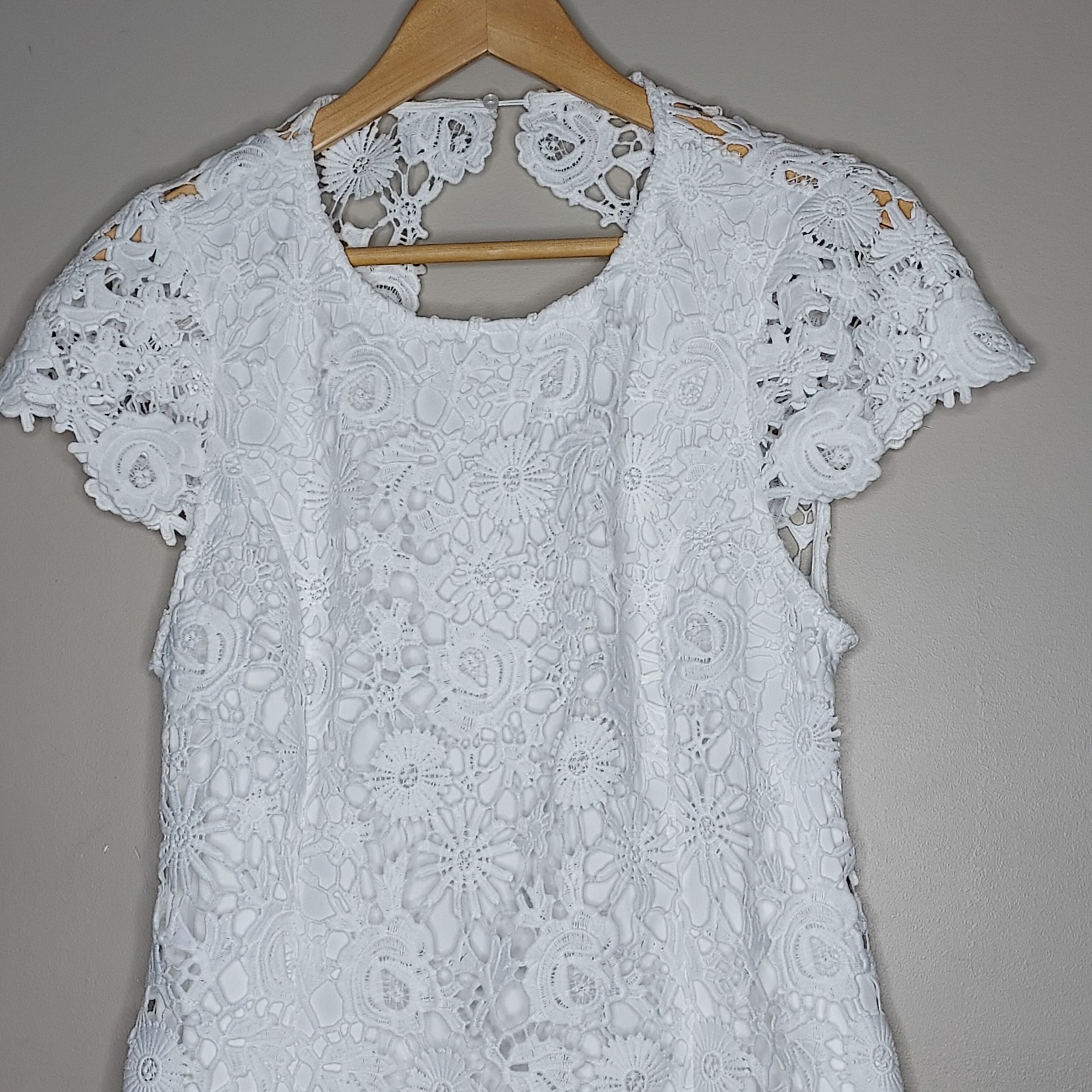 Lulus Romance Language White Lace Backless Mini Dress Xl Bridal Shower Angelcore