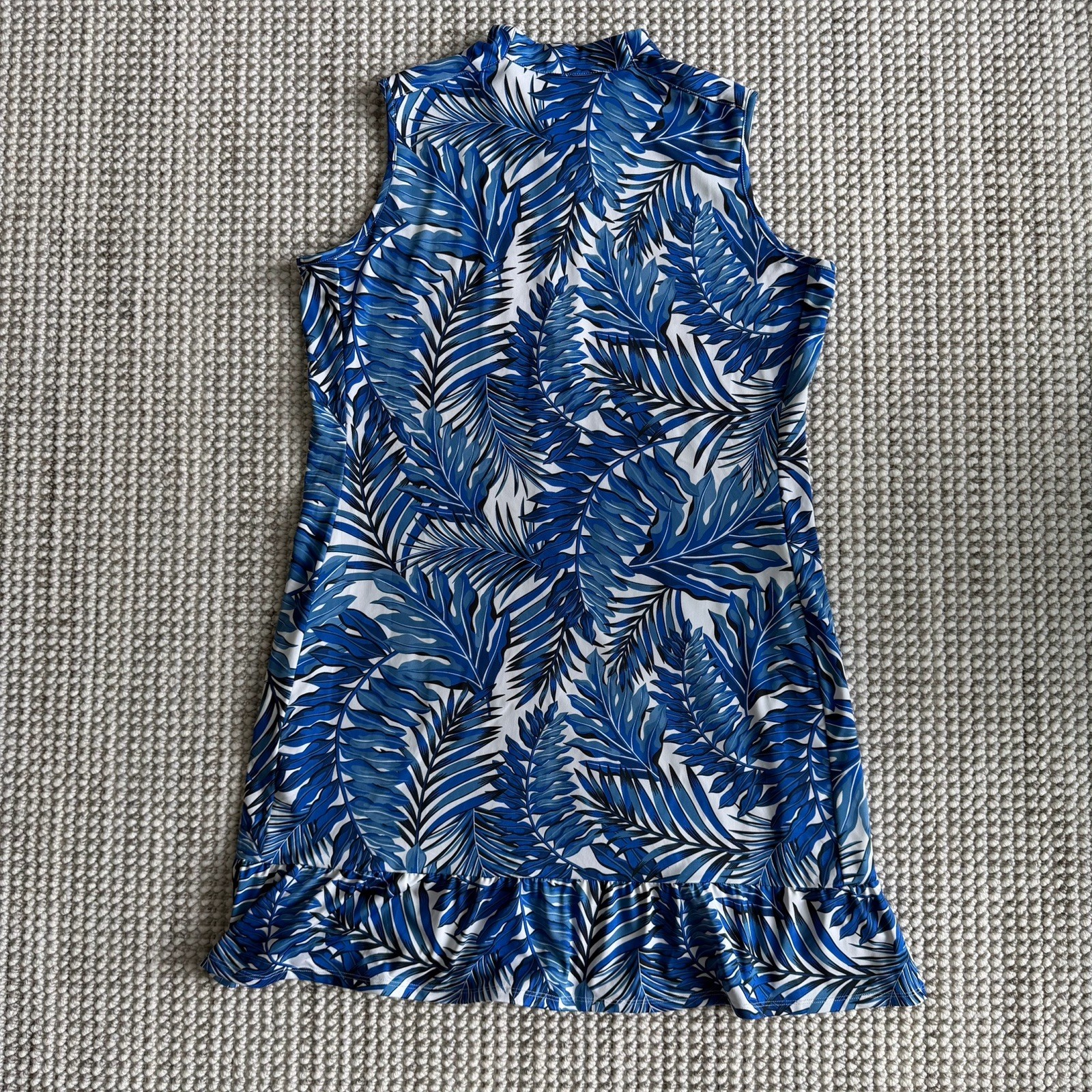 Tail Activewear Blue & White Tropical Floral Sleeveless Golf Dress Women’s XL