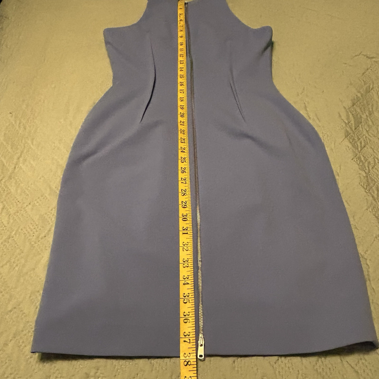 Antonio Melani Sleeveless Blue Turtle Neck Back Zipper Dress Size 4