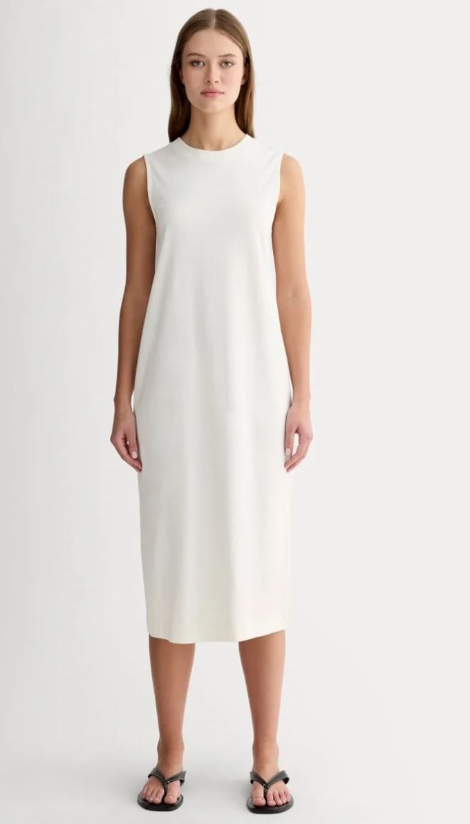 Everlane The Organic Cotton Weekend Tank Dress Women’s Size Small in Canvas NWT!
