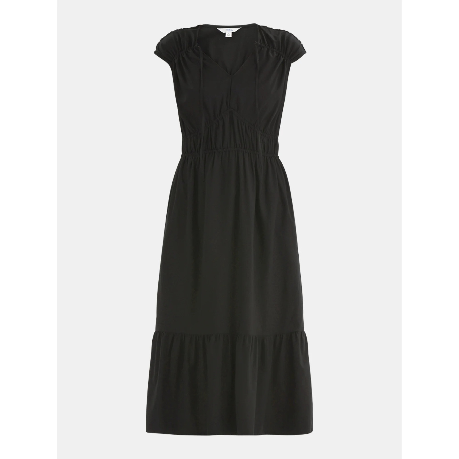 Time and Tru Women Black Midi Fit Flare Sleeveless dress Upick Size Spade New
