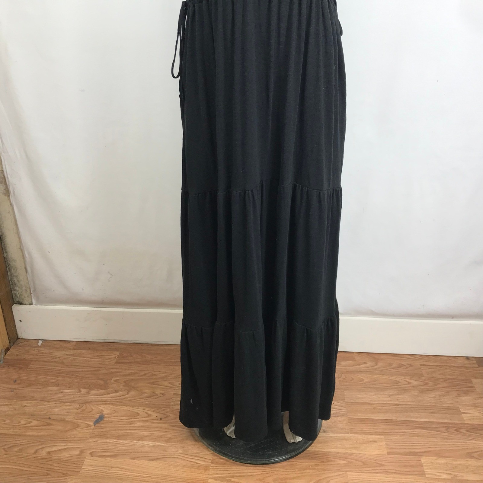Caslon Womens Black Tiered Sleeveless Maxi Dress Drawstring Waist CN471772MI M