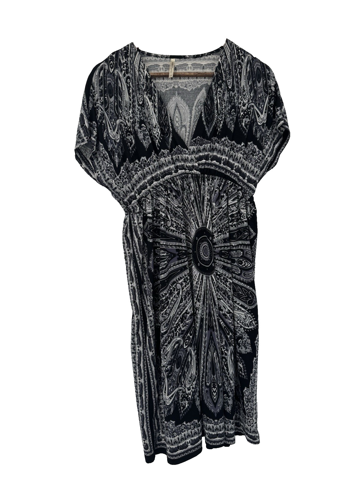 India Boutique pull on cover up dress Y2K boho indie 2X stretch beachy resort