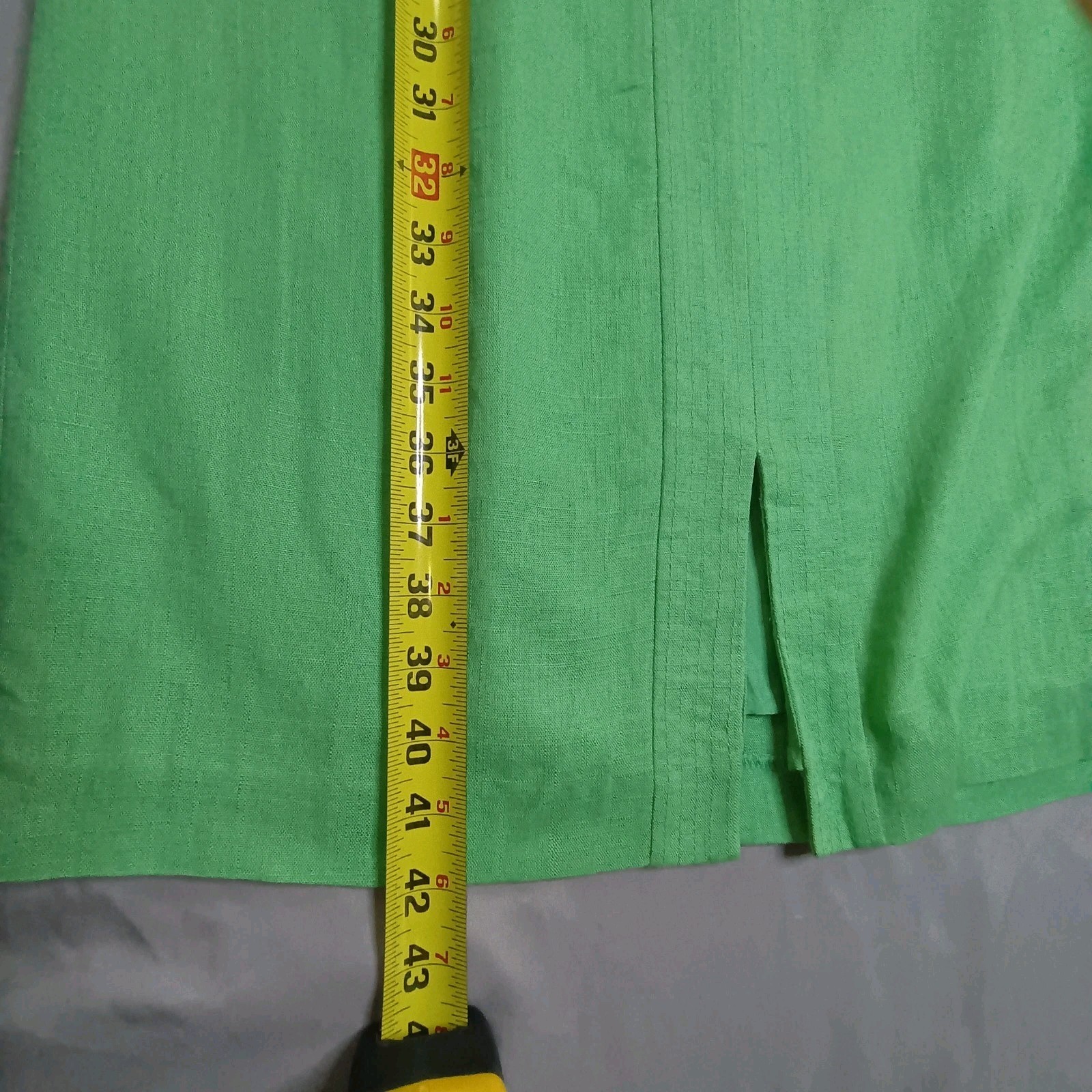 Green Ann Taylor Size 10 Linen Blend Lined Dress