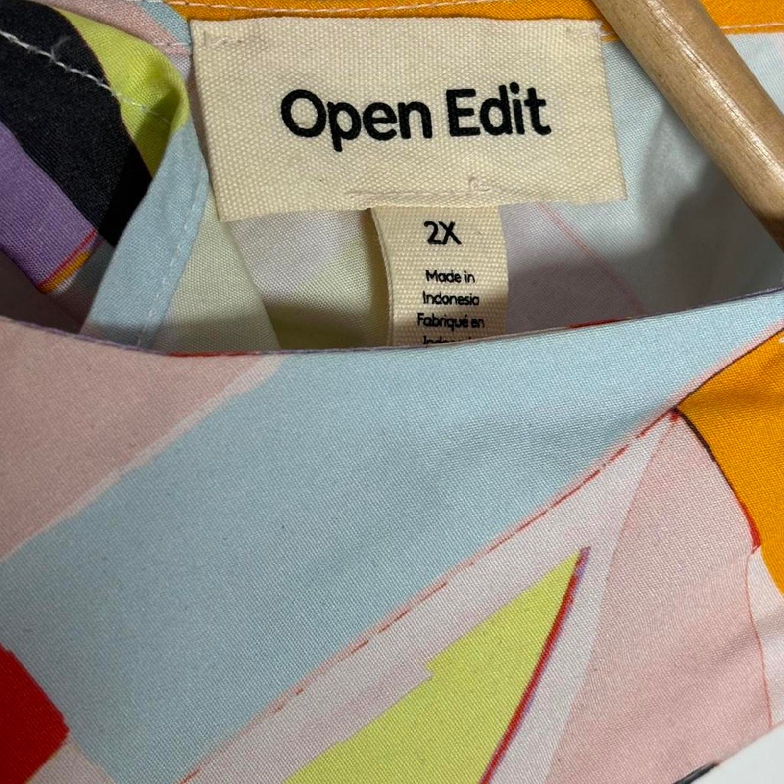 Spring Dress Nordstrom Open Edit Multicolor Long Boho Artsy Women’s 2XL NWT