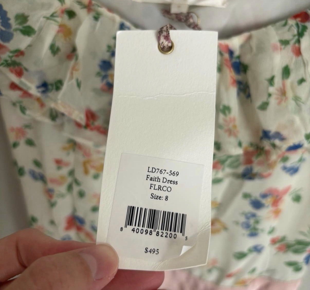 Loveshackfancy Faith Dress silk Size 8 READ