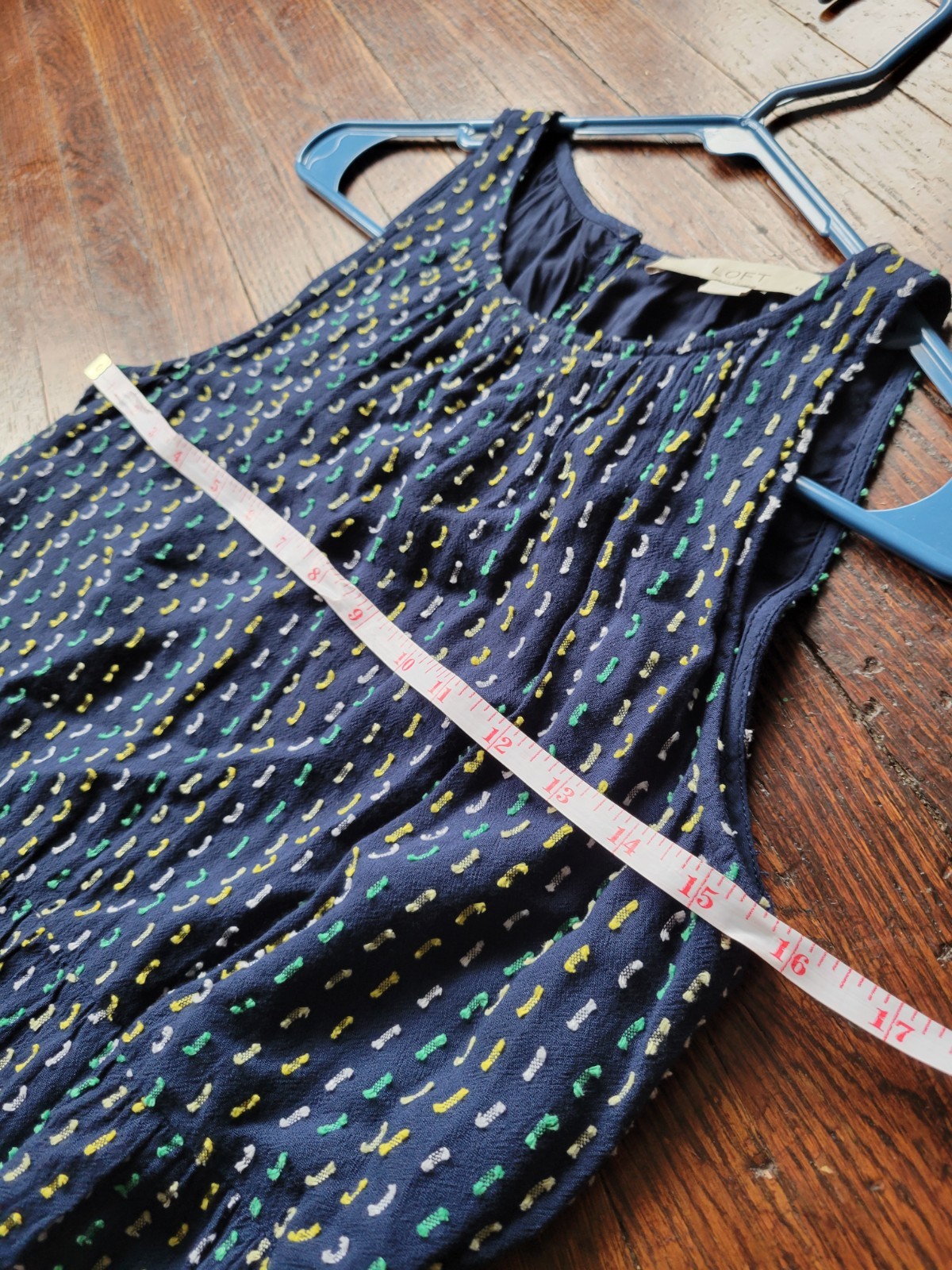 LOFT Straight Sundress Women XSP Pullover Lined Blue Casual Picnic Beach Outdoor