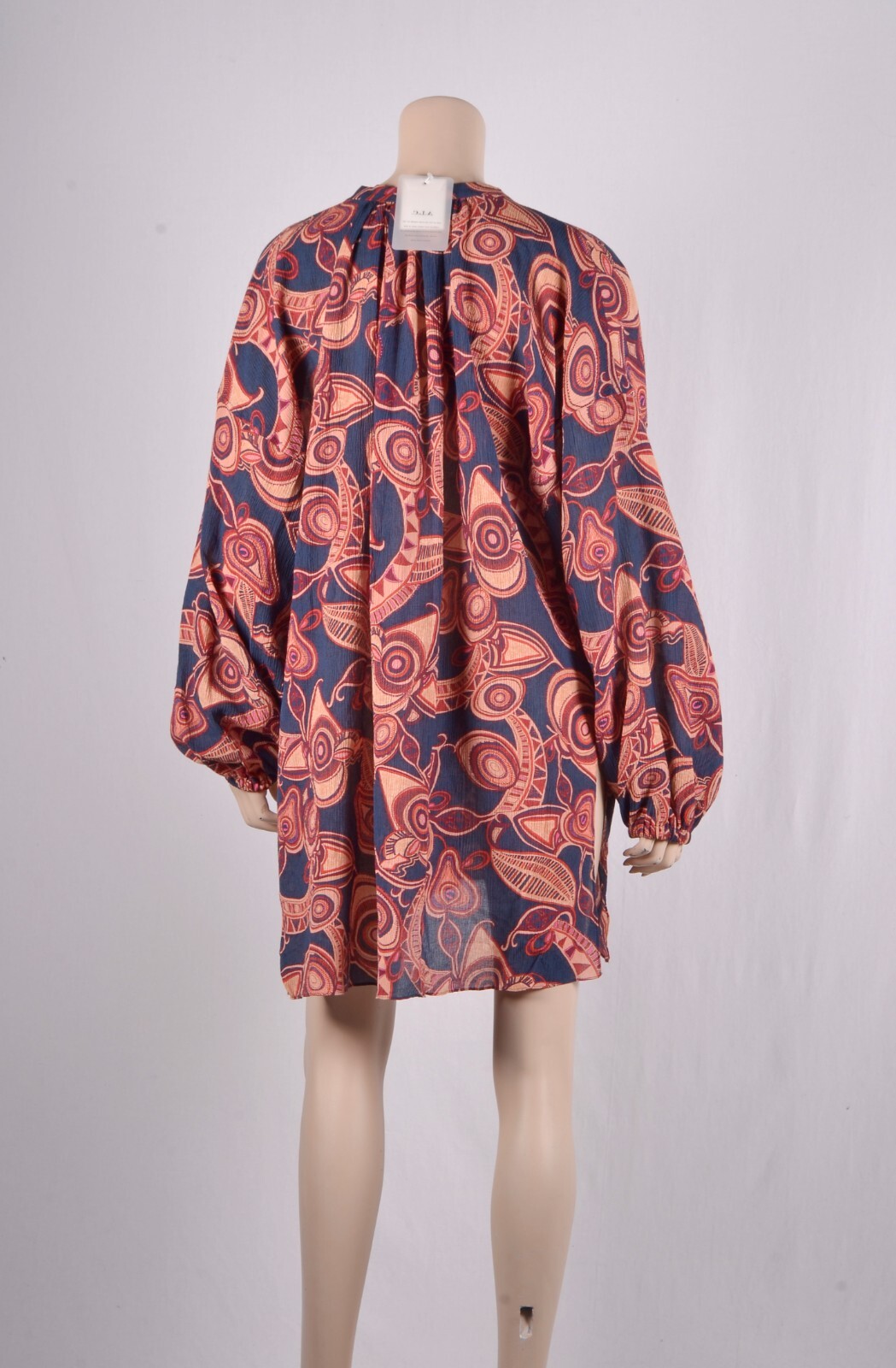 NWT $295 A.L.C. Paulina Printed Silk Gauze Mini Shirt Dress M/L