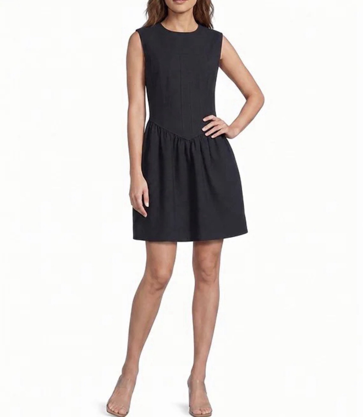 Gibson & Latimer Woven Crewneck Sleeveless Dress Size Small Color Ocean Blue
