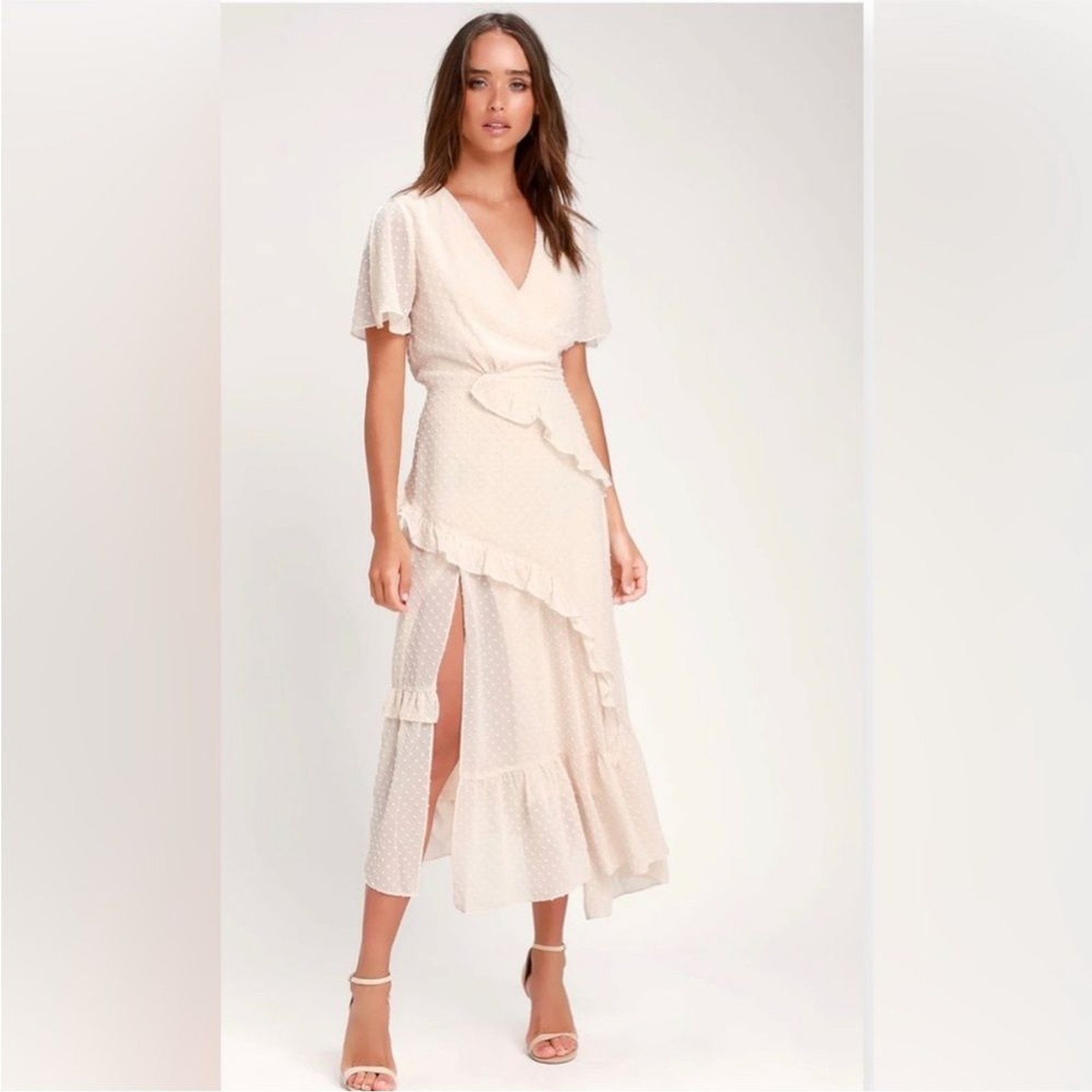 Lulus Next to You Cream Dress