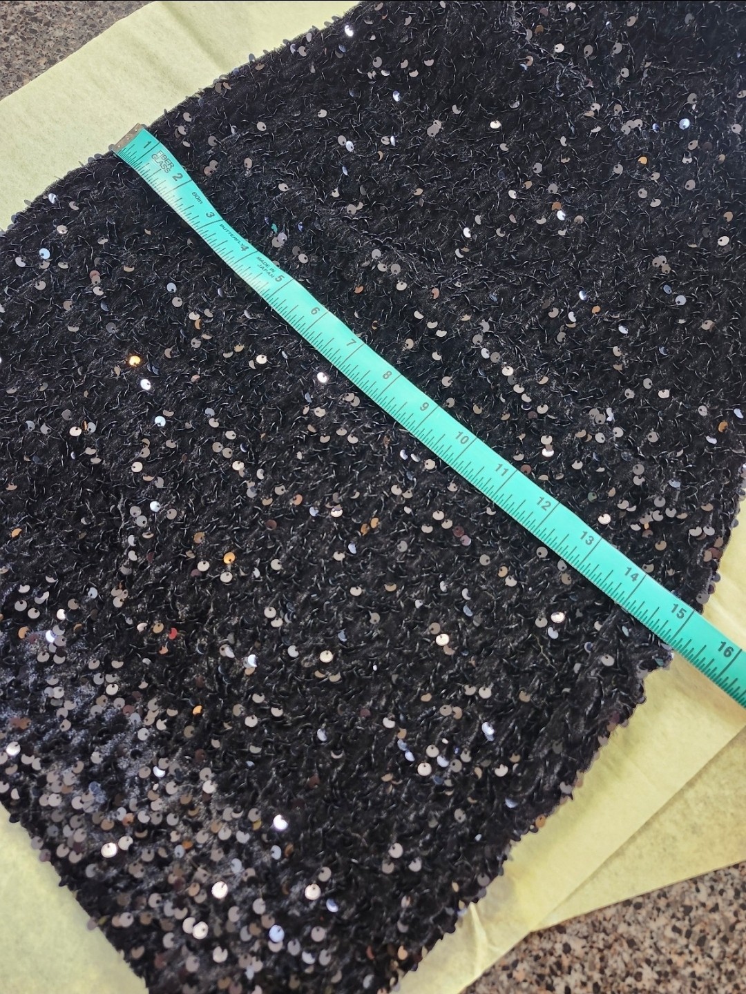 Love & Lemonade Black Sequin One Shoulder Long Sleeve Bodycon Mini Dress M