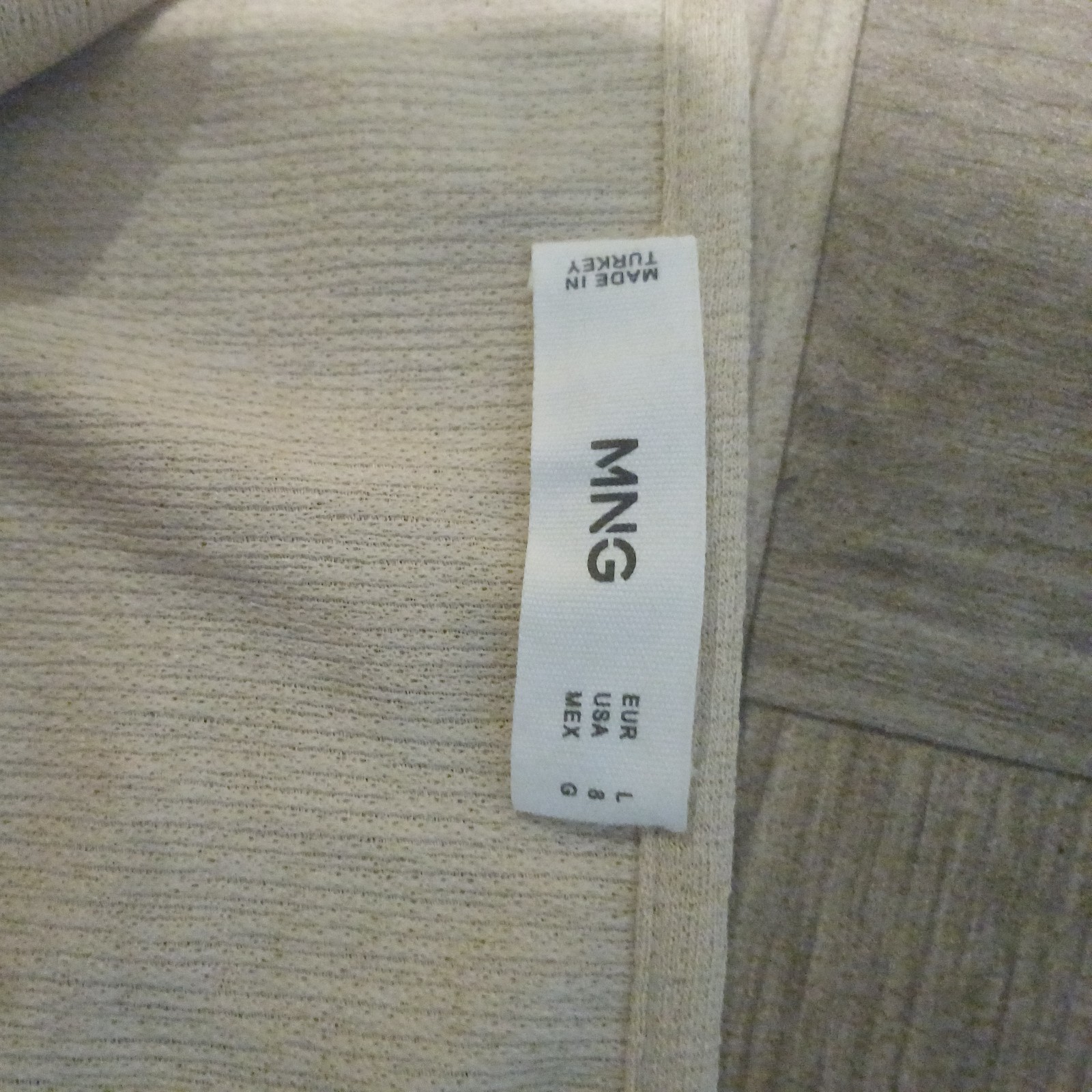 Mango Midi Dress L beige ruched strappy sexy uk 12 14