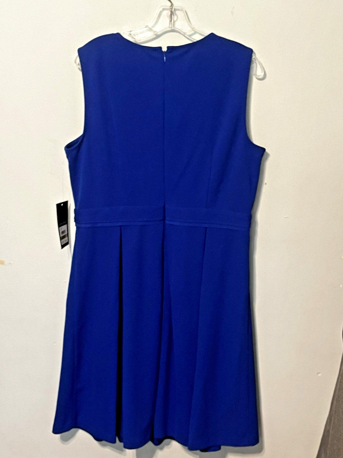NWT Women’s Nine West Blue Sleeveless Dress W/ Buckle Back Zipper Sz 14