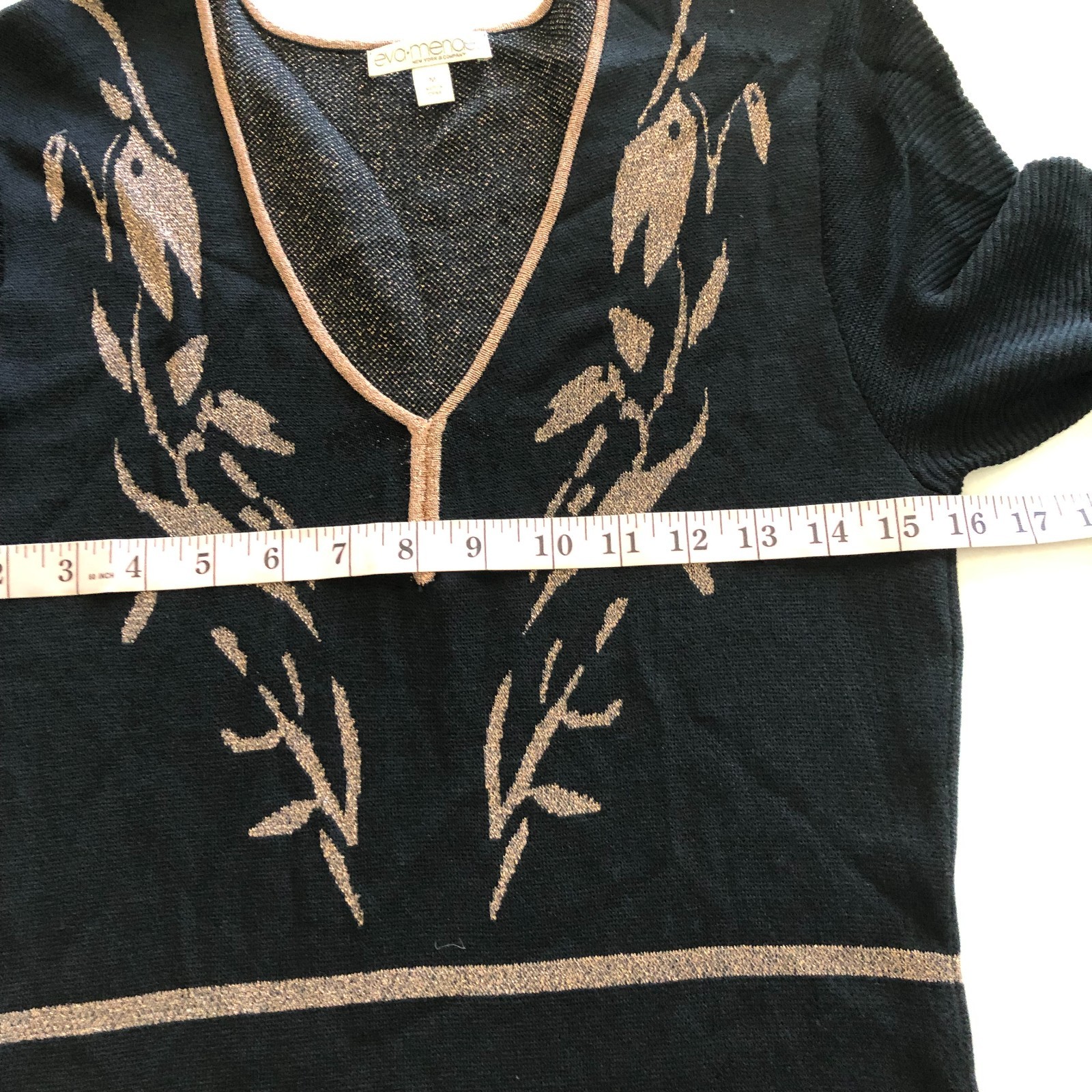 Eva Mendes Women’s Black Maxi Sweater Dress Size M Knit Stretch Formal Party