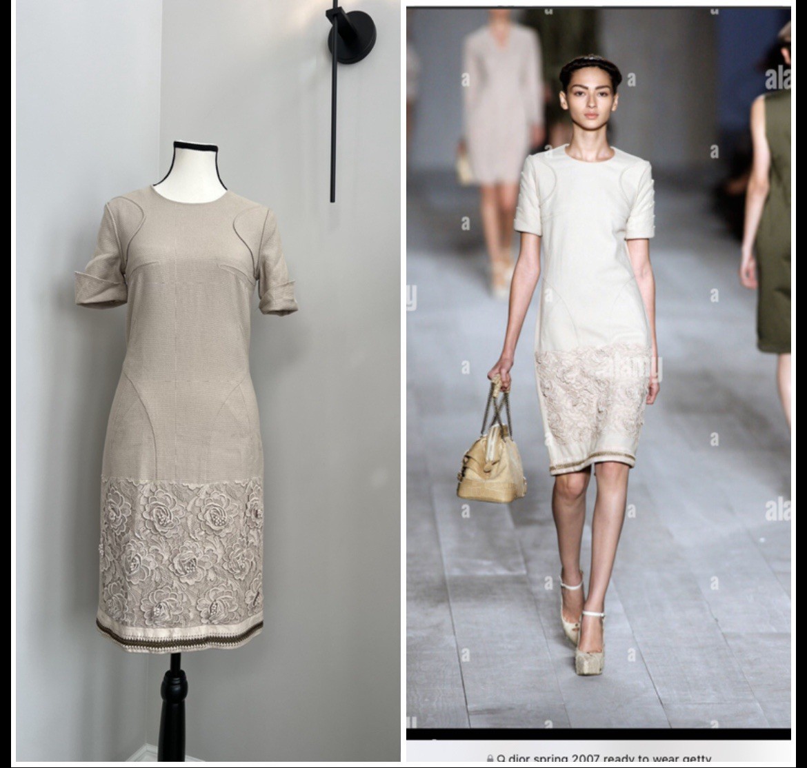 Vintage Christian Dior Runway S/S 2007 Dress by John Galliano FR 38