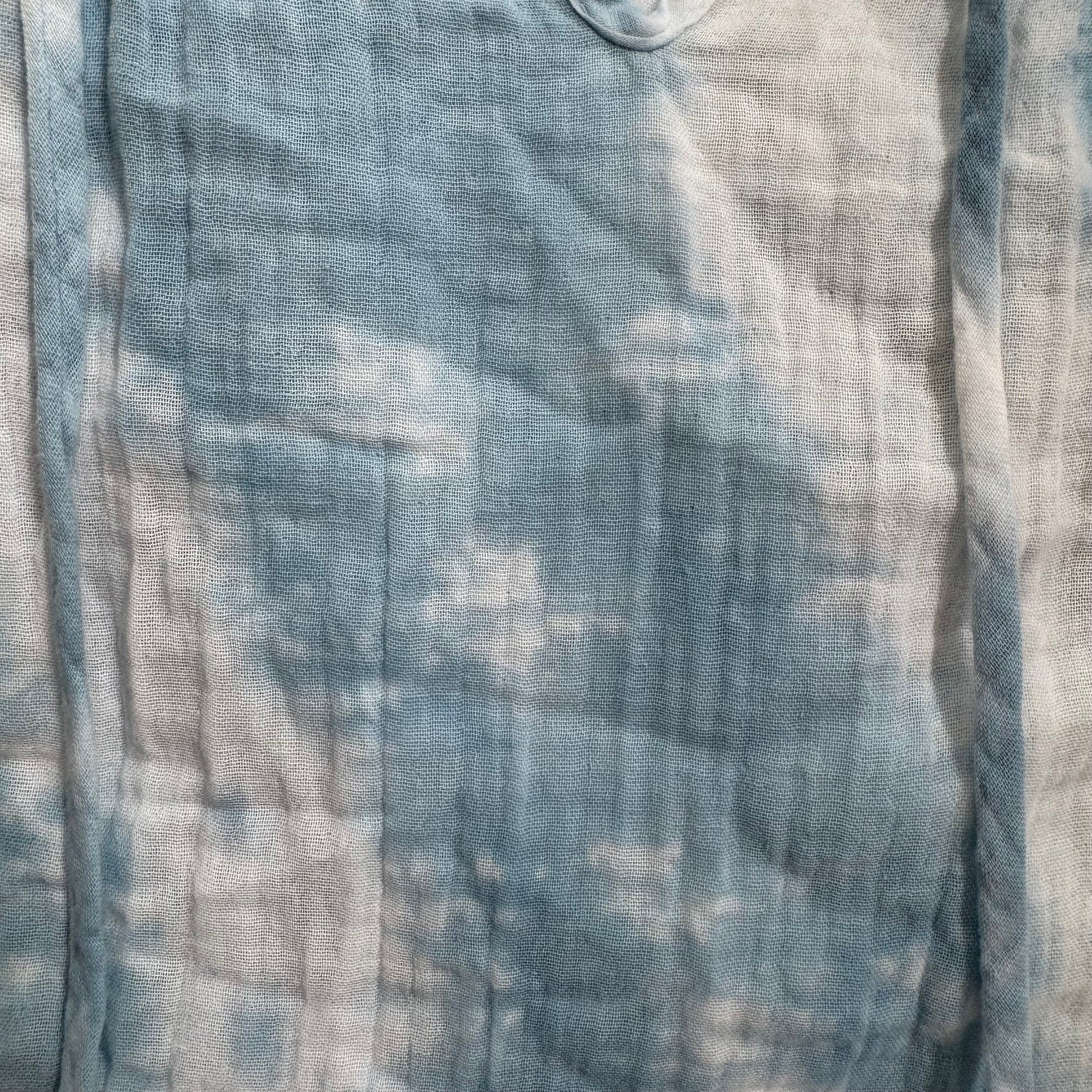 Stark X Sky Blue Tie Dye Gauze Cotton Layer Sleeveless Maxi Dress XSmall