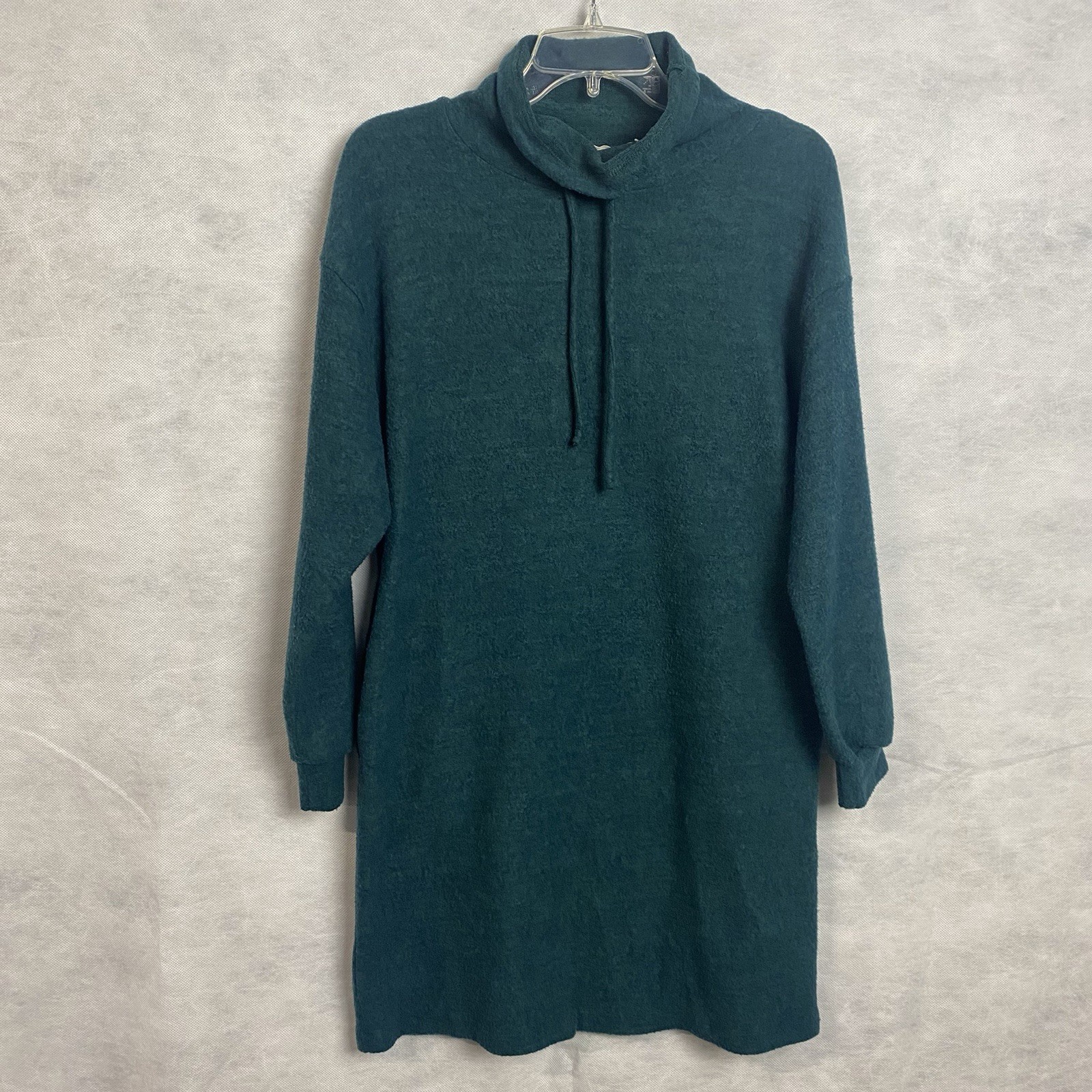 LUSH Sweater Dress Women’s Size Small Mock Neck Dark Green Long Sleeve