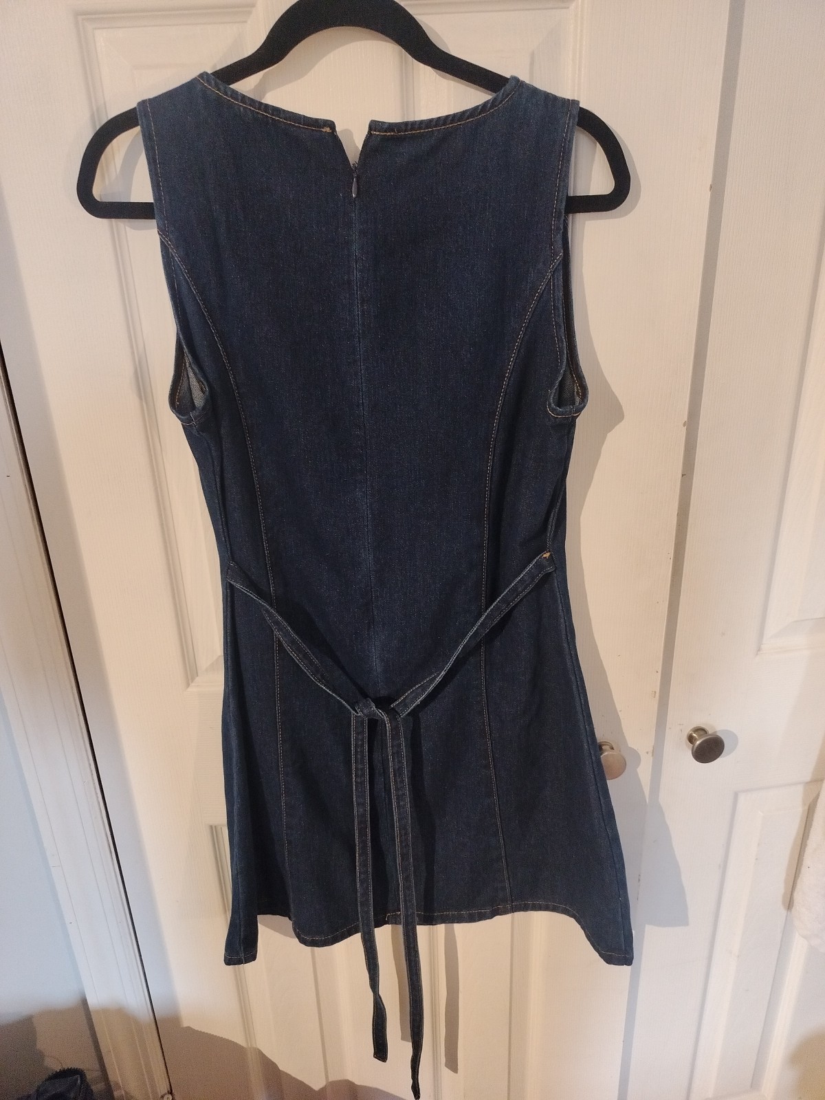 Denim Dress Sleeveless Size Large Normal