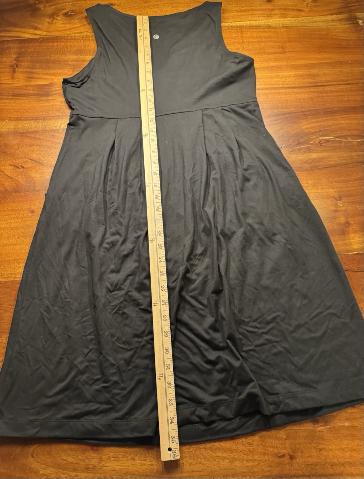 Eddie Bauer Aster Crossover Casual Black Wicking UPF 50+ Pockets Dress Sz M