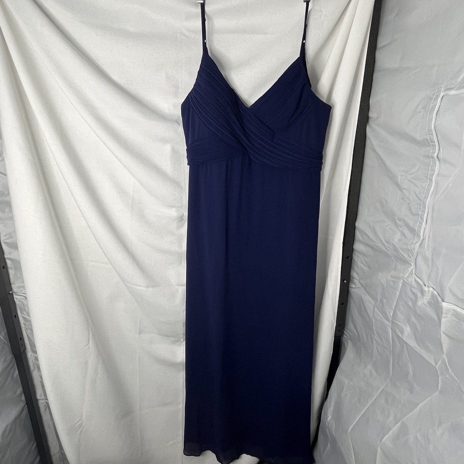 Ever Pretty – David’s bridal- Navy Spaghetti Strap V-Neck Maxi Dress Size 18