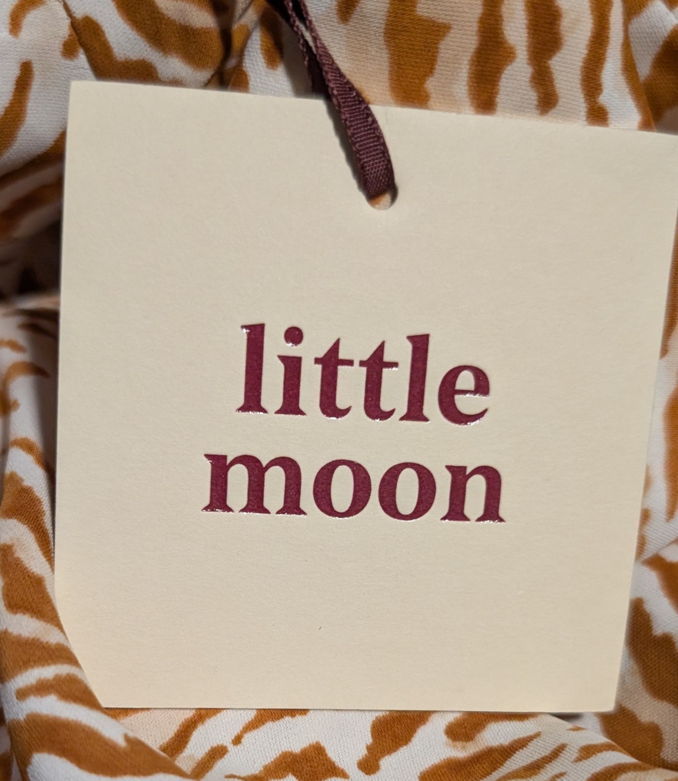 Aritzia Little Moon Julep Dress L/S Ruffle Wrap Dress Giselle Amber Earth S NWT