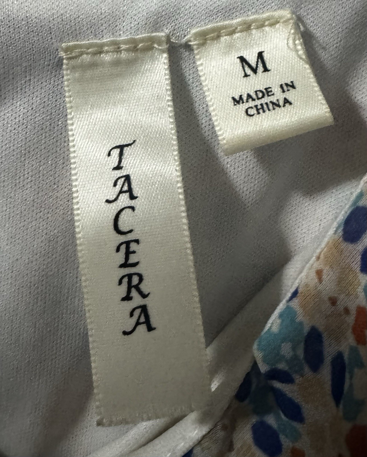 Tacera Blue White Orange Geometric Sundress Strappy Scoop Neck Sleeveless M