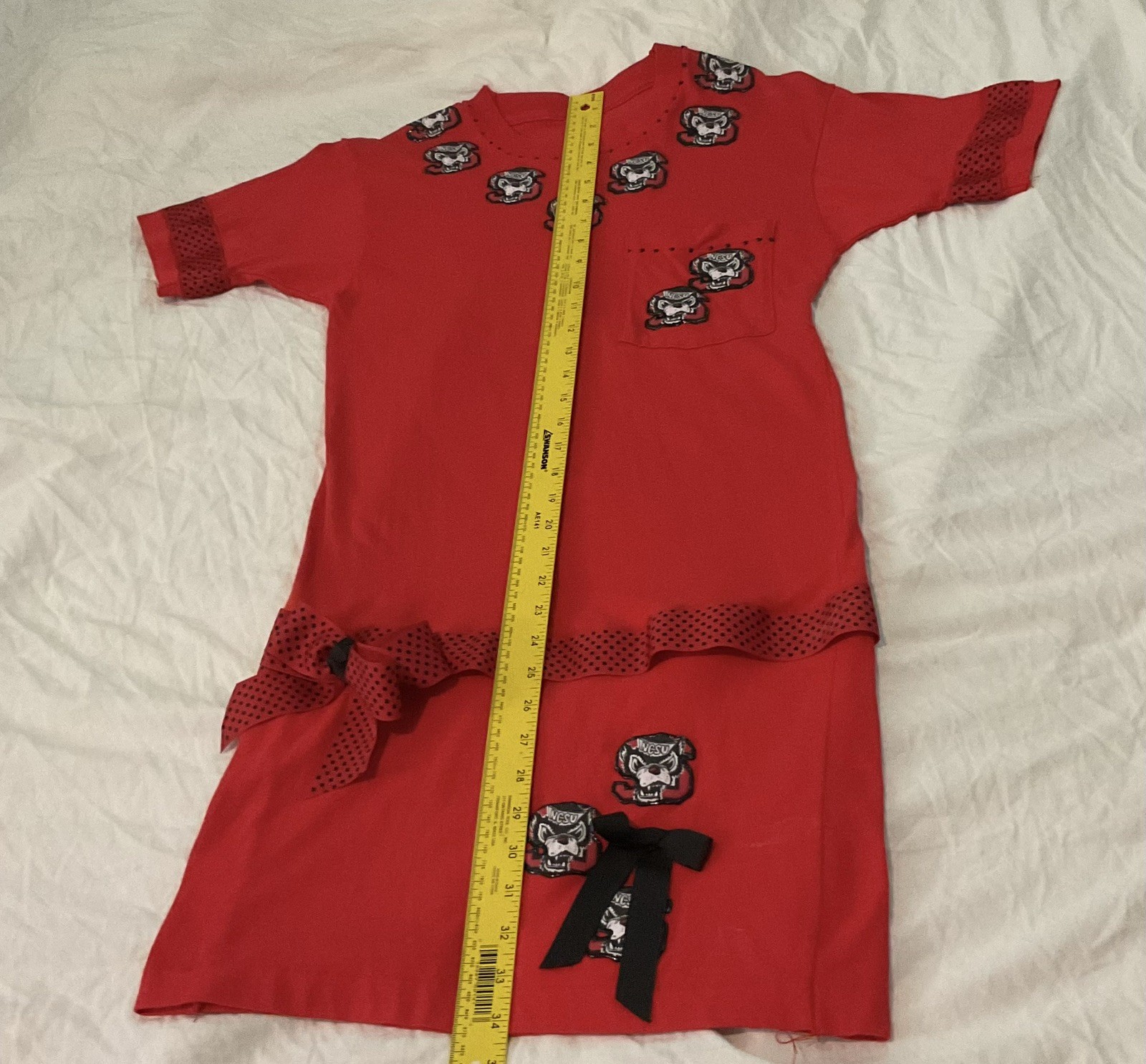 NC State Wolfpack Mini Dress Wmn College Student Gameday Cotton Handmade NCSU