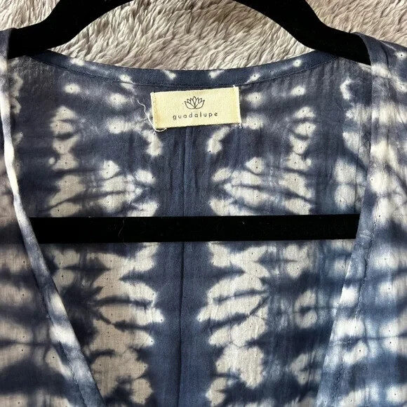 GUADALUPE LONG MIDI TUNIC Dress Beach Cover Up Size Large