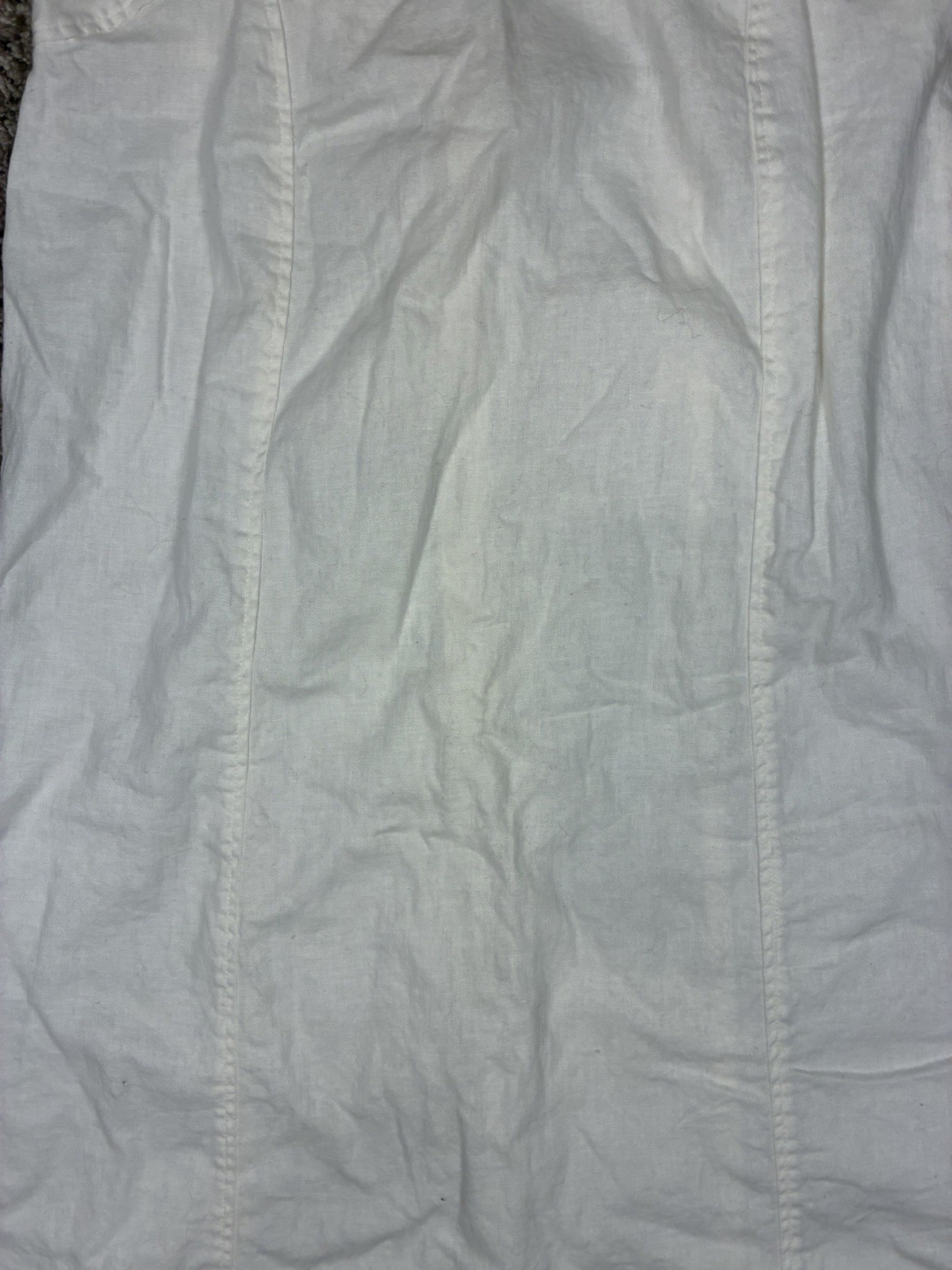 Madewell Linen-Cotton Princess-Seamed Midi Dress Women’s Sz S White