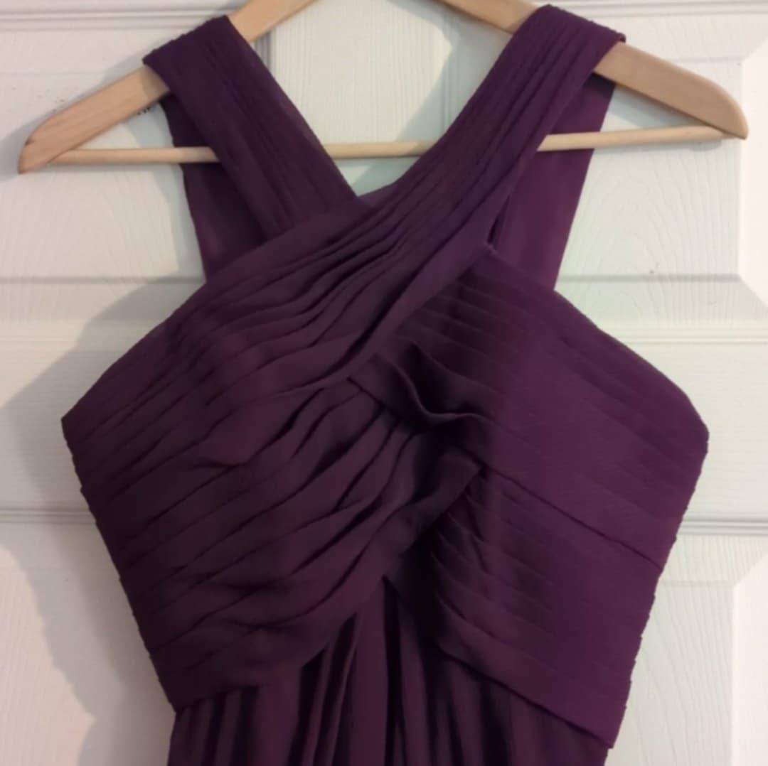Morilee Madeline Gardner Mother Bridesmaid Sleeveless Dress Gown Sz 14 Purple