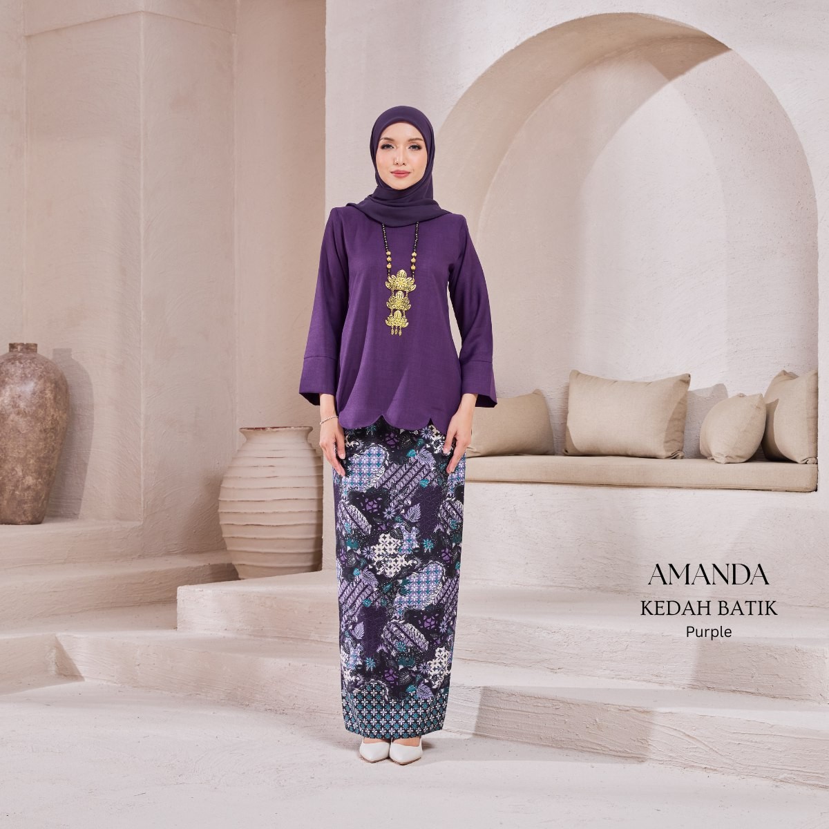 Mini Kurung Amanda Batik Uniform Mother & Childs Occasion Wedding Party / Office