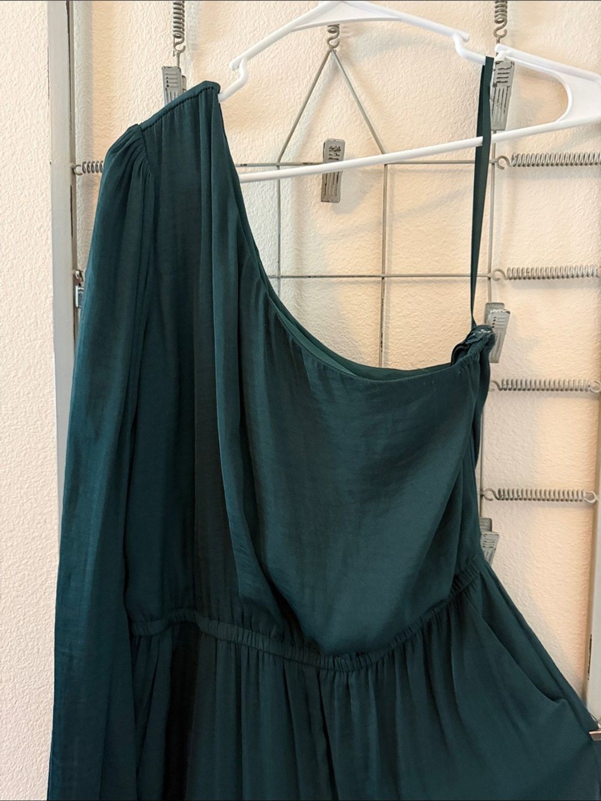 Naked Zebra Size Small One-Shoulder Dark Green Women’s Jumpsuit