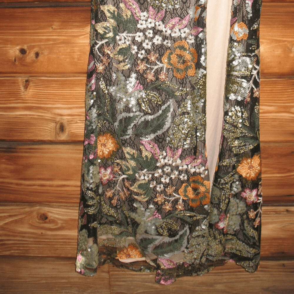 Mac Duggal 49574 Embellished Floral One Shoulder Gown Dress Size 4
