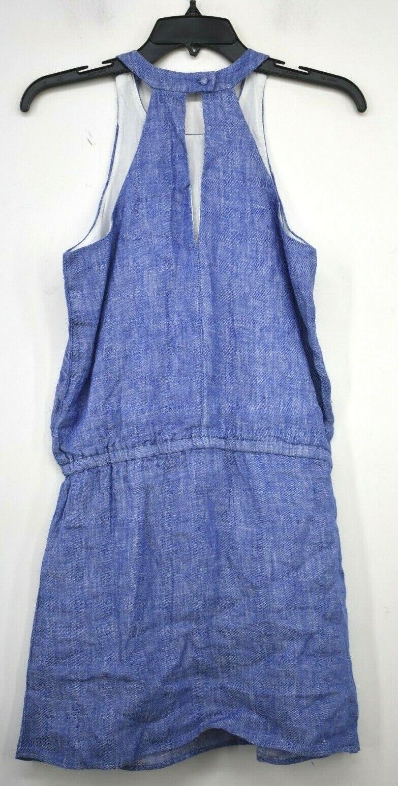 Joie Women Plaza Drawstring Waist Scoop Neck Diega Sleeveless Linen Dress XXS