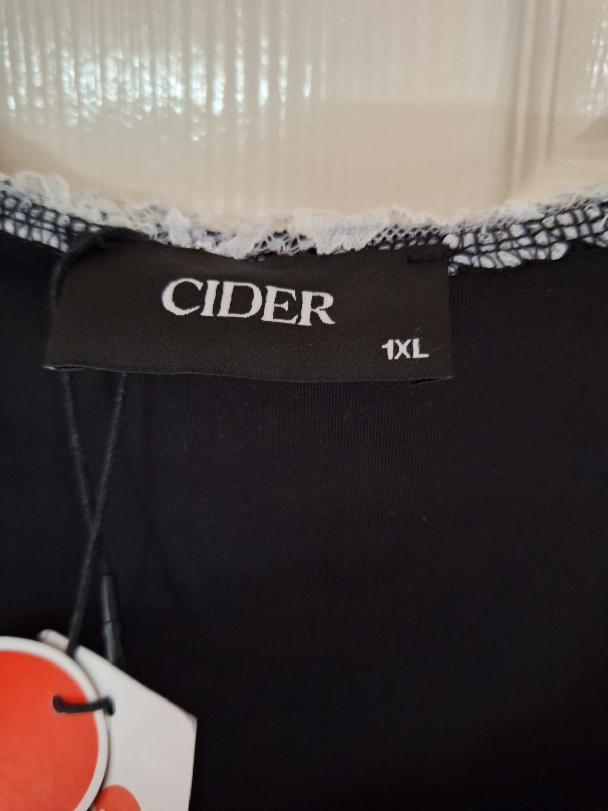 cider velvety black dress white lace neckline sz1xl stretch goth alternative NEW