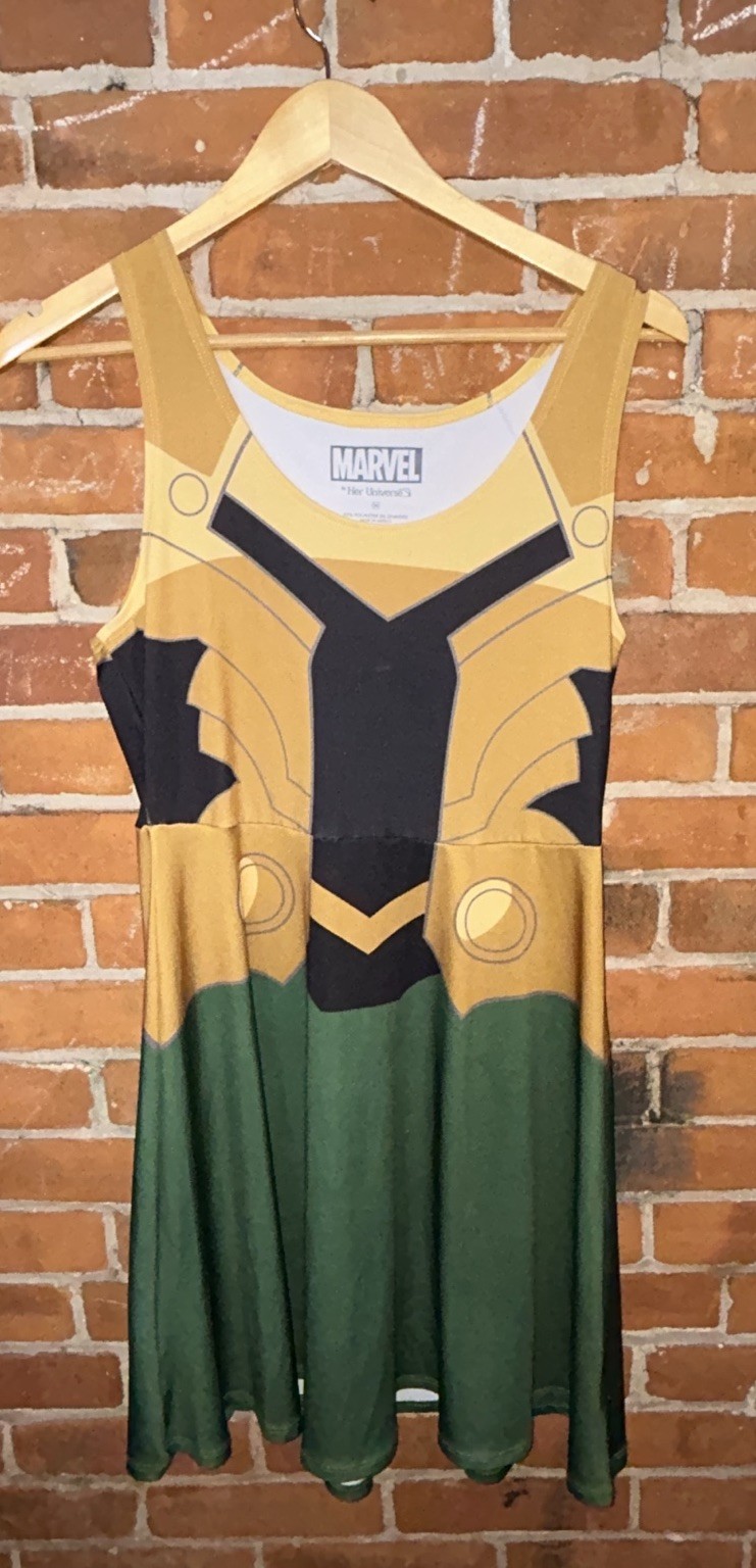 Marvel Her Universe Loki Costume Dress Hot Topic Size Medium