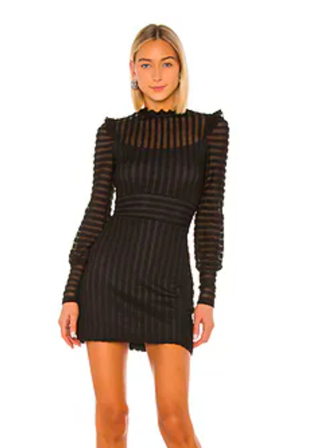 Bailey 44 Alessendra Ruffled Mock Neck Long Sleeve Dress Size S