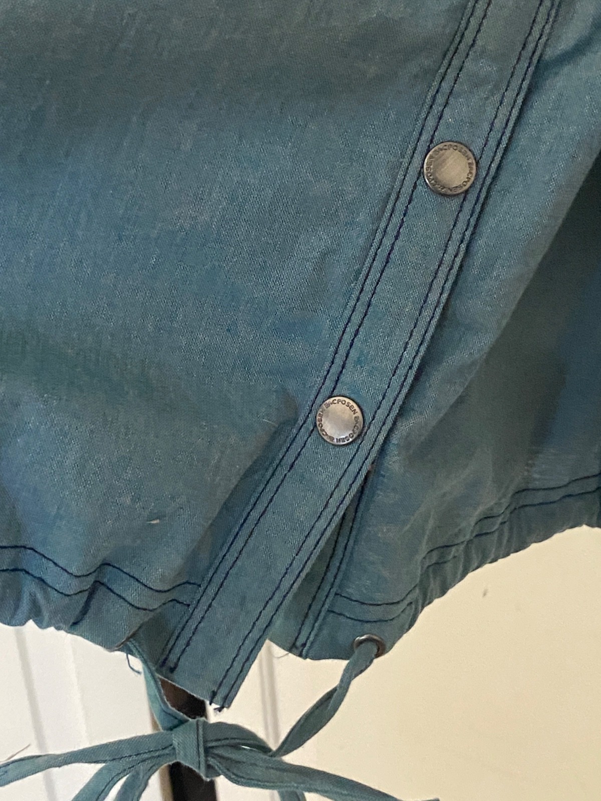 Zac Posen X Target Sleeveless V Neck Denim Chambray Dress Cargo Tie Waist Sz S
