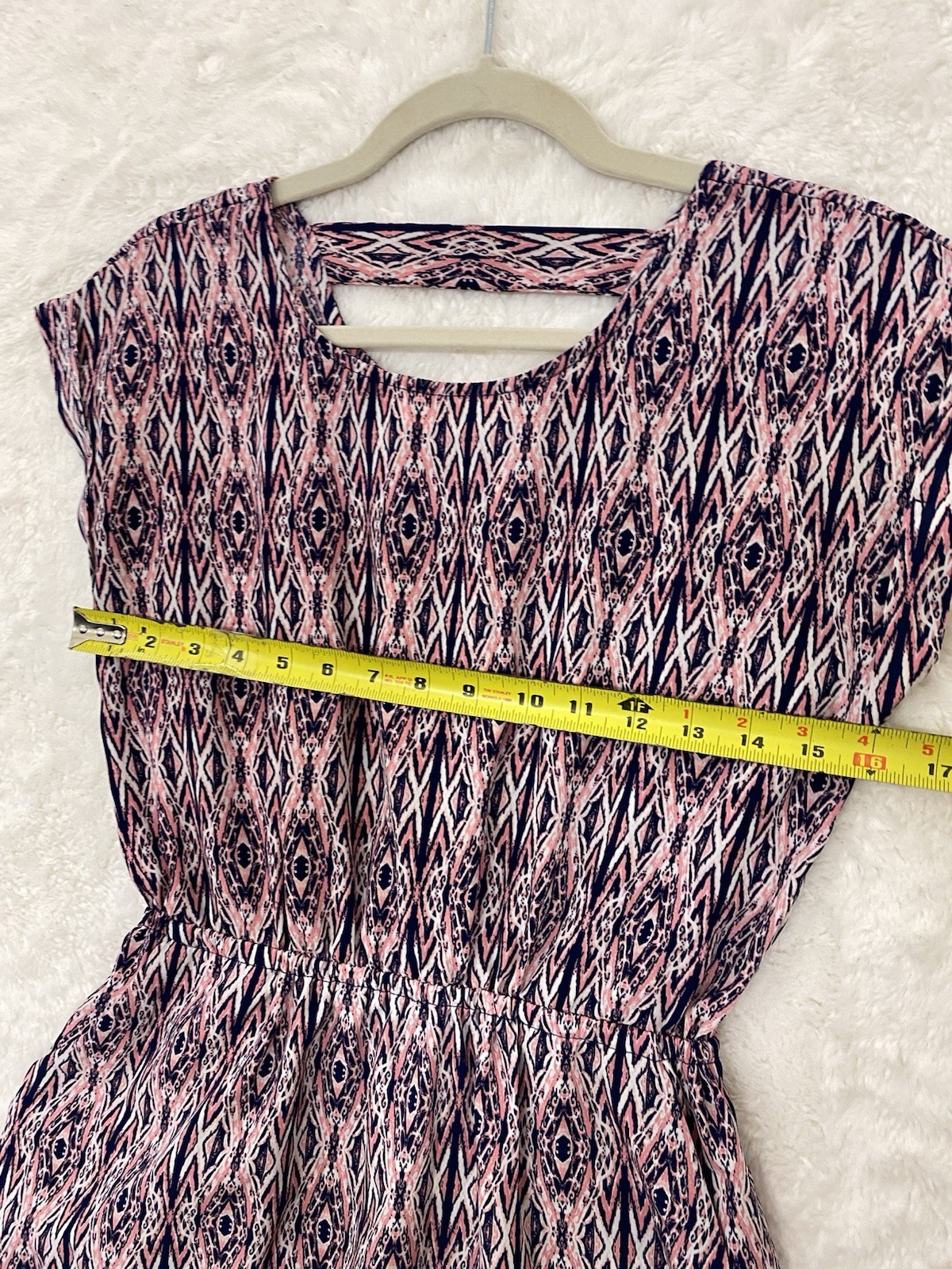 Pink Republic Cut Out Back Mini Dress Juniors Small Lightweight Summer Chic