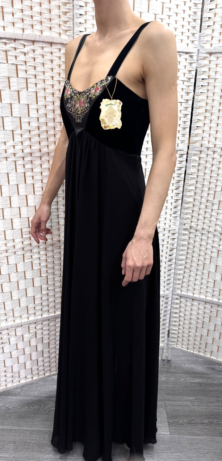 Michal Negrin Full Length Black Summer Dress Size – S –