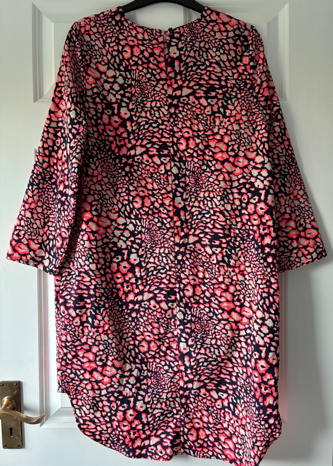 Topshop Neon Leopard Print Shift Dress – size 10