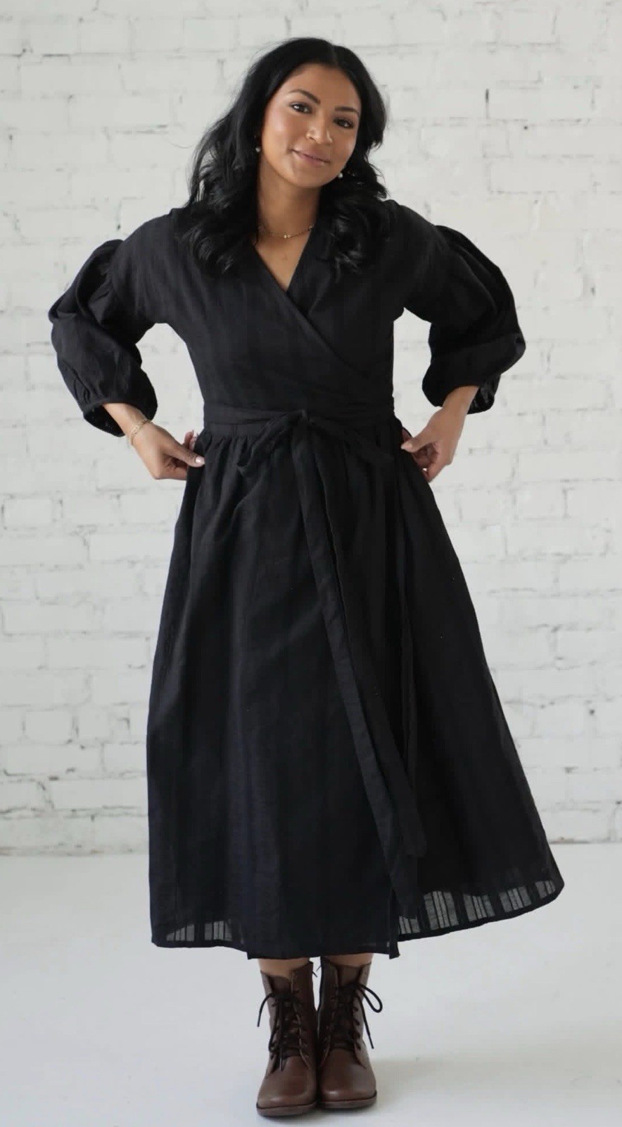 Little Cottonwood Fern Wrap Dress Size Large