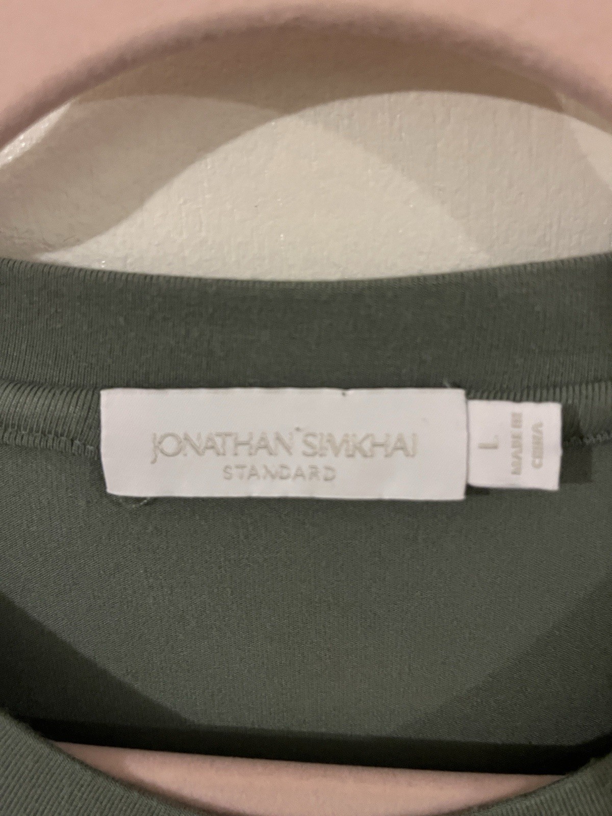 Jonathan Simkhai Size Large Tamar Green Jersey Knit Mini Dress Tennis Prep EUC